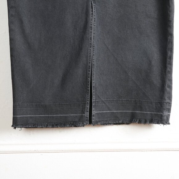GAP Black Wash High Rise Denim Midi Skirt - Picture 6 of 12